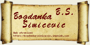 Bogdanka Simićević vizit kartica